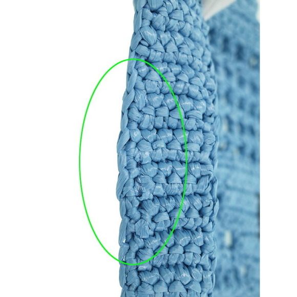 Prada Raffia Tote Bag Blue - Picture 9 of 9